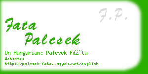 fata palcsek business card